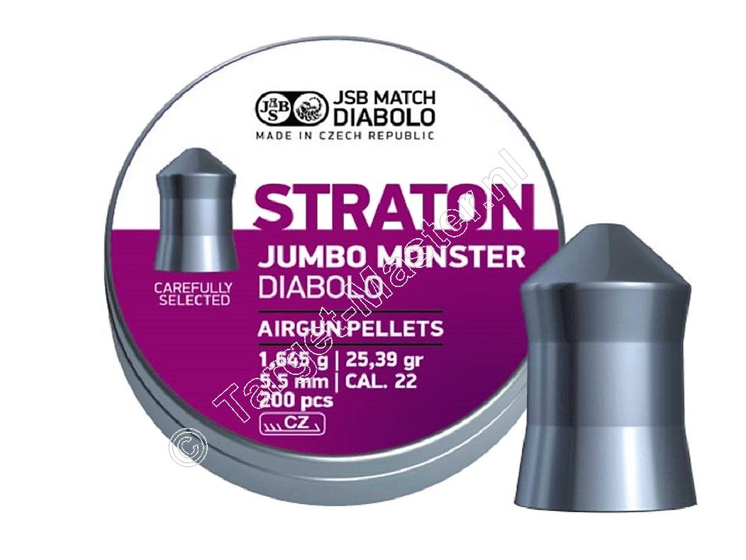 JSB Straton Jumbo Monster 5.50mm Airgun Pellets tin of 200